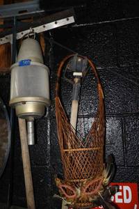 lot 583 image: Boat light and decorative basket