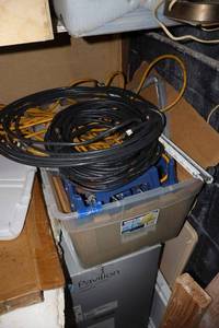 lot 594 image: Cables, peg board hooks, and Misc.