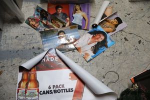 lot 629 image: Vintage popular India entertainer posters and Budweiser poster