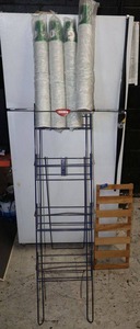 lot 559 image: Blue metal display stand, Gatorade cups