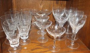 lot 29 image: Clear Glass Stemware Approximately 18 pieces