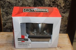 lot 85 image: Three Pieces Griddle Set in Orginal Box