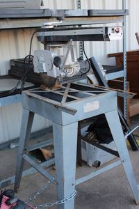 lot 60 image: vintage radial arm saw