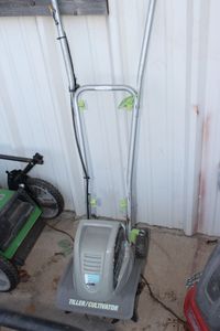 lot 3 image: Earthwise Electric tillercultivator. 8.5hp Amp motor. Equipped with four durable dual blade steel tines. Capable of tilling up to 8.5 inches deep and 11 inches wide
