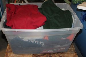 lot 57 image: tote of clothing (tote not included)