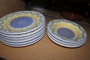 lot 232 image: William Sanoma Plates and Bowls&nbsp &nbsp Six plates and Three Bowls