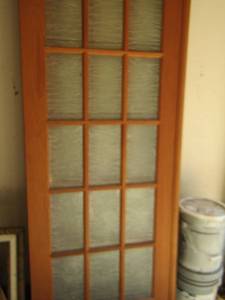 lot 63 image: qty 3 brown frame doors