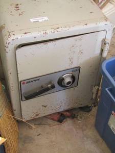 lot 79 image: white sentry safe no combination very heavy
