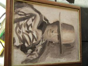 lot 90 image: framed portrait by l. yarnell