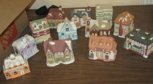 lot 133 image: lot of various glass cottage houses qty 12
