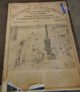 lot 147 image: pictorial cracker barrel newspaper January 1977 marshal, Arkansas 72650