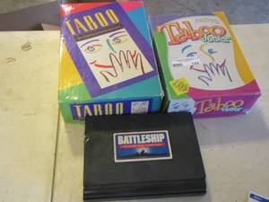 lot 151 image: qty 2 taboo games, battleship