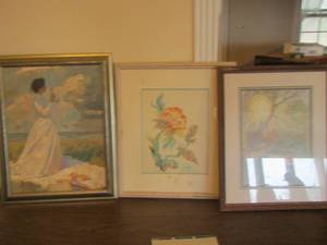 lot 170 image: qty 3 framed art photos