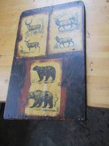 lot 215 image: wooden wall plaque