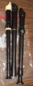 lot 230 image: qty 3 black recorders