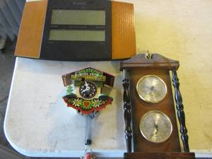 lot 254 image: qty 2 wall clocks, mini coco clock