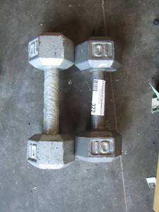 lot 322 image: 10 pound weights