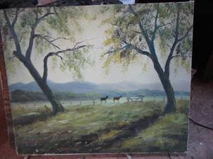 lot 405 image: canvas painting