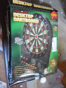 lot 407 image: electric desktop dartboard in box
