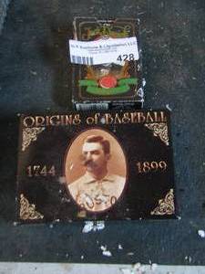 lot 428 image: origins of baseball 1744 - 1899 cards, and playing cards