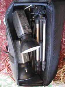 lot 484 image: OPUS  pro lights with tripods