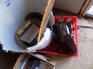 lot 619 image: tool lot - saw blades, nails, screws and more