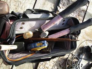 lot 154 image: tool bag with misc. tools