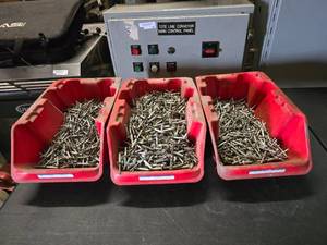 lot 19 image: 3 Bins Full of Rivets
