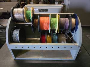 lot 30 image: Wire Spool Cabinet w Misc Wire