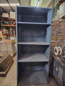 lot 54 image: Metal Industrial Shelf w Adjustable Shelving