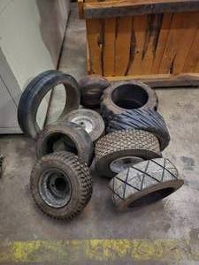 lot 58 image: Lot of 11 Misc Forklift & More Tires