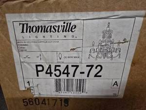 lot 101 image: NEW Thomasville Cognac P4547-72 Chandelier