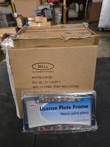 lot 103 image: Box of Approx 48 Spade SkullChrome License Plate Covers