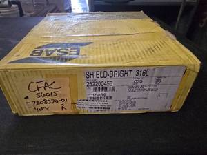 lot 63 image: NEW & SEALED ESAB Shield-Bright 316L Stainless Steel Flux Core .045 DIA 33LB Welding Wire.  MSRP $935