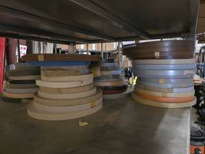 lot 147 image: Large Lot of Misc Edge Banding Rolls.  Approx 53 Rolls