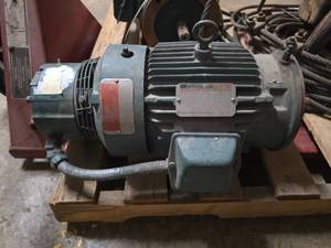 lot 176 image: Reliance Electric Duty Master AC Motor, 3HP, 1755 RPM 3-Phase w Dodge 140 DBSC Brake
