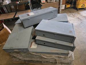 lot 179 image: Pallet of Approx 12 Electrical Panel Boxes & Disconnect Panels