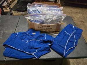 lot 242 image: Vintage NEW OLD STOCK AWS Proban Fire Protection Racing Underwear Tops & Bottoms.  Size Large (QUANTITY 8 SETS) (BID IS TIMES THE QUANTITY)