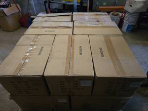 lot 182 image: NEW Incandescent 100W Light Bulbs.  4 Bulbs Per Pack & 30 Packs Per Box.  TIRED OF THOSE EXPENSIVE LED BULBS  (QUANTITY 7) (BID IS TIMES THE QUANTITY SO YOU ARE BIDDING PER BOX)