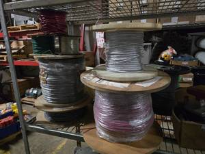 lot 307 image: Approx 12 Spools of Wire.  Some are brand new