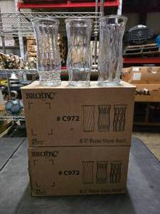 lot 312 image: 2 Boxes of Brody Assorted Rose Vases.  12 Vases Per Case