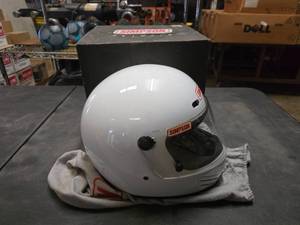 lot 313 image: NEW OLD STOCK Simpson SVY 7 14 White Racing Helmet