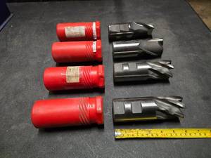 lot 333 image: International Tools End Mills.  2 Different Styles (QUANTITY 4 TOTAL) (BID IS TIMES THE QUANTITY
