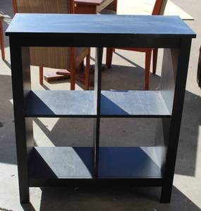 lot 8 image: four-cube shelving unit in black