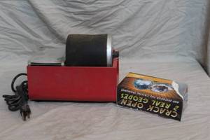 lot 24 image: rotary rock or jewelry tumbler. And  crack open geodes