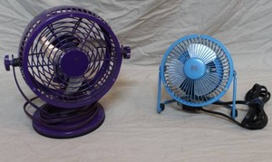 lot 55 image: 2- metal desk fans