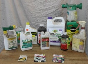 lot 76 image: lawn and garden care products,