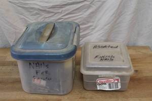 lot 85 image: Totes full of nails see pictures