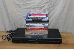 lot 96 image: DVD player and DVDs like dear John  hitch and many more see pictures