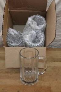 lot 104 image: 4 glass beer mugs